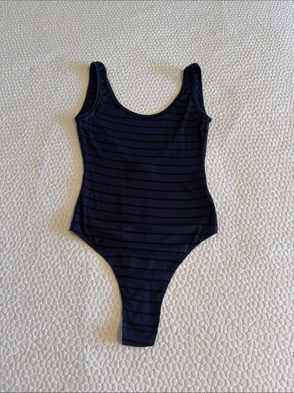 Stillwater Classic Navy Striped tank top bodysuit